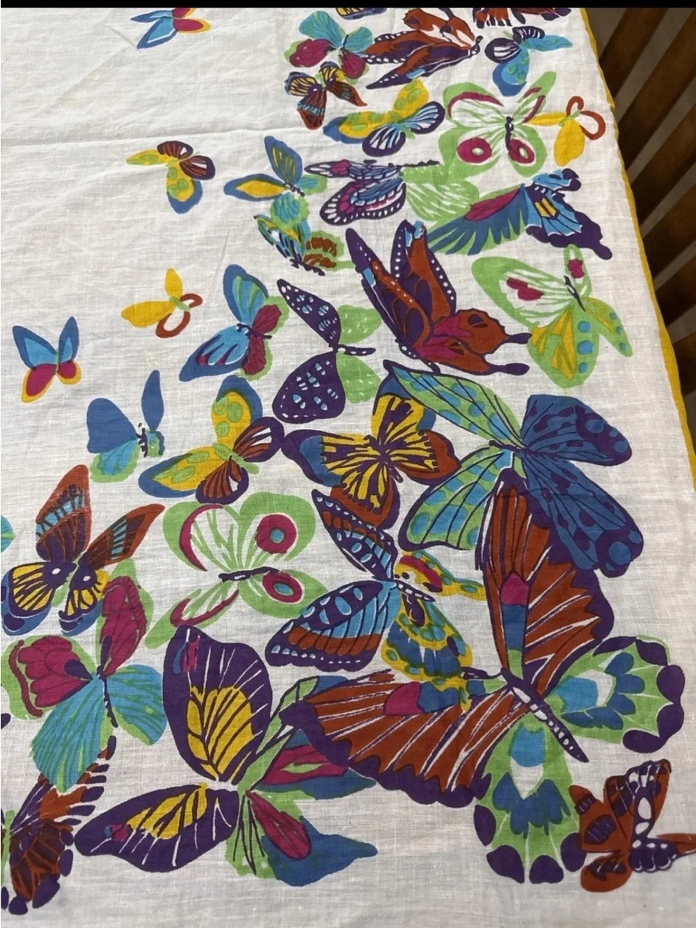 Toko Butterfly Border Lightweight Cotton Scarf 🧣